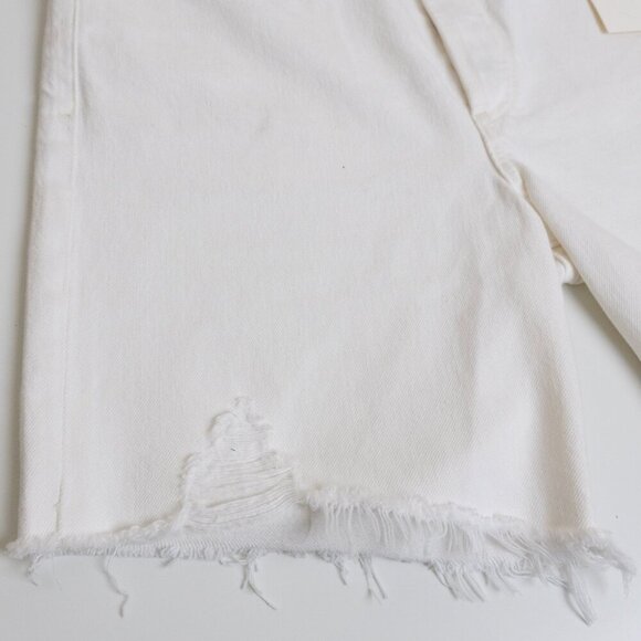 Citizen Of Humanity Camilla Frayed Hem Denim Shorts High Rise Starlight White - Picture 11 of 15